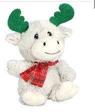 Holiday Time Christmas 12" Gray Plush Moose with Sequins Stuffed Animal Pal