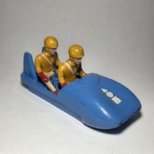Hela-Bob 2 Man Bobsled Karl Heusser Germany Cast Iron Race Toy Vintage 1950s