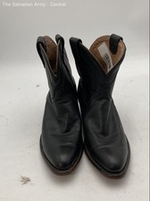 Tecovas Womens Black Leather Pull On Ankle Cowgirl Western Boots Size US 9