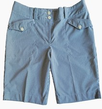 "Bermudas NIKE Golf Dri-Fit para mujer azules a rayas talla 6 cintura 30"""
