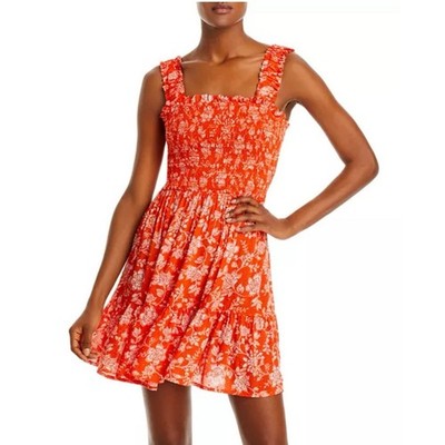 aqua orange dress Sea New York Orange and Aqua Print Dress