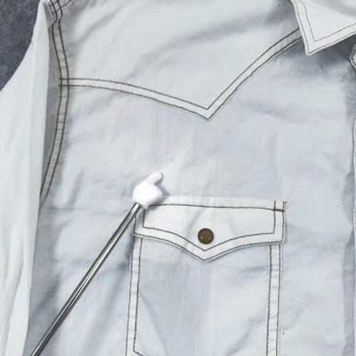 Wrangler Retro Western Pearl Botón a Presión Para Hombres XXL Blanco Premium Manga Larga Foto 3 de 4