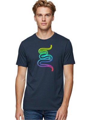 Rainbow-Snake-1 Mens Graphic Tee, 100% Cotton, Casual Summer Wear