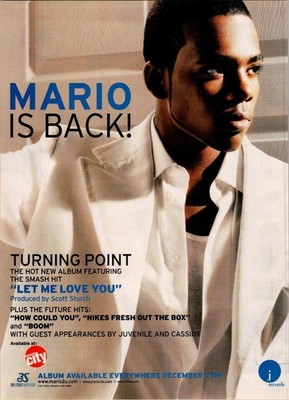 2005   MARIO Singer ''Let Me Love You'' Print Ad   2000s Y2K HIP HOP BA.30