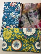 Fabric 100 Cotton Pieces Total 1 Yard Quilt Shop Quality Some Handed