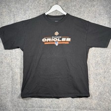Vintage Y2K Baltimore Orioles T Shirt Mens Size 2XL 25x30 Black VF Imagewear
