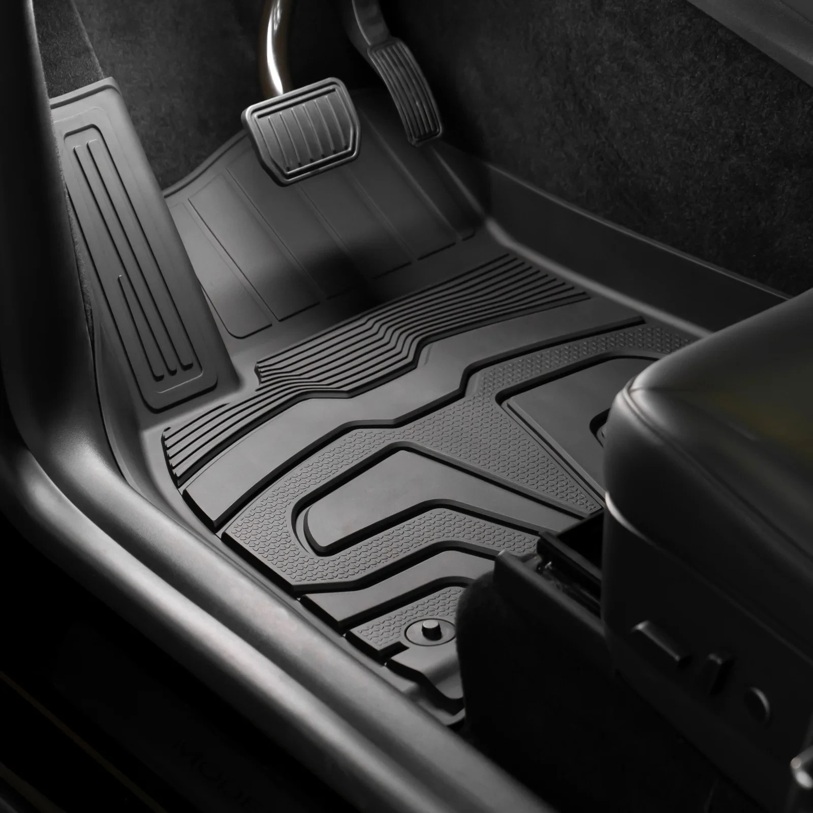 Ikon Motorsports Floor Mats 2020-2024 Tesla Model Y, 1st 2nd Row Flooring Guar