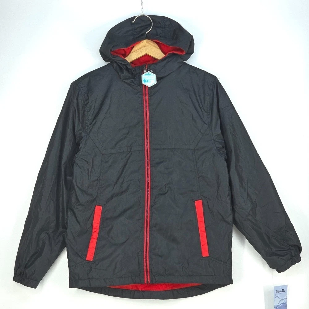 Whales Tail Hooded Winter Coat Boys Medium Gorpcore Outdoor Cozycore Kidcore NEW