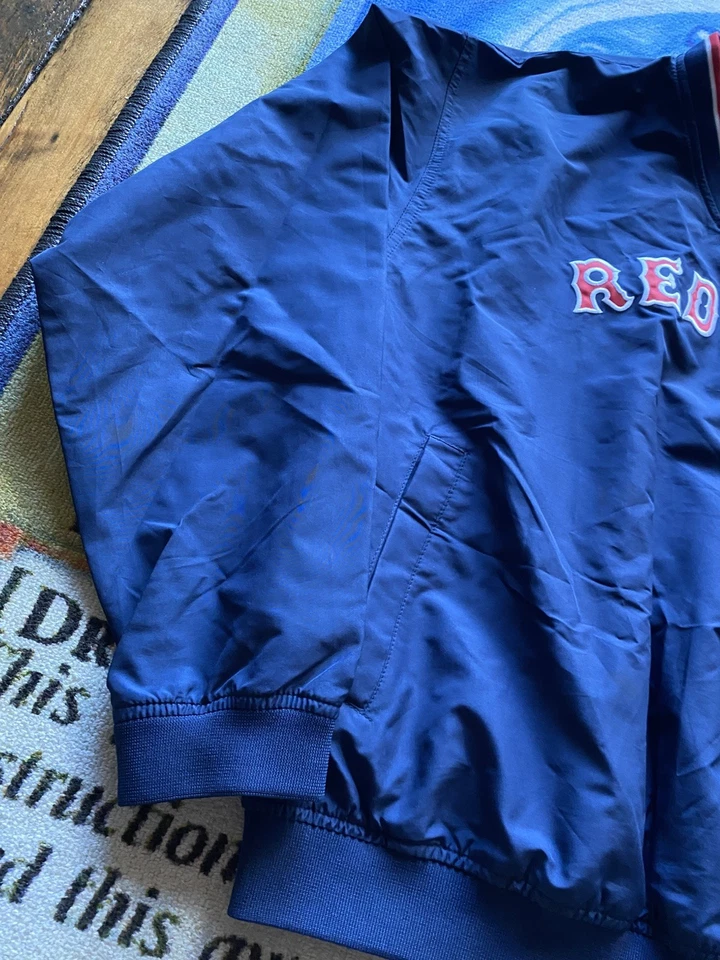 Новый без ценников винтажный мужской пуловер Nike Boston Red Sox ветровка M центр свуш MLB - Изображение 4 из 4