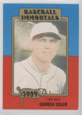 1980-84 SSPC Baseball Immortals 1st Printing MLB Logo George Sisler #25 HOF 0j9e