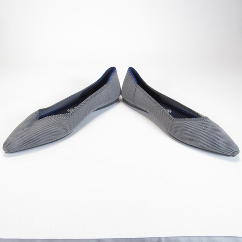 Rothys The Point Shoes Womens Size 10.5 Gray Knit Flats Recycled Washable Eco - Picture 8 of 16