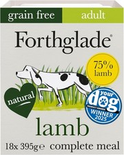 Forthglade Wet Dog Food (18x395g Trays) Adult 1 Year+ Lamb Vegetables Complete 3.87 per kilo