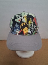Baseball Cap - Batman - Gray Comic Collage Snapback Adjustable Kids Boys