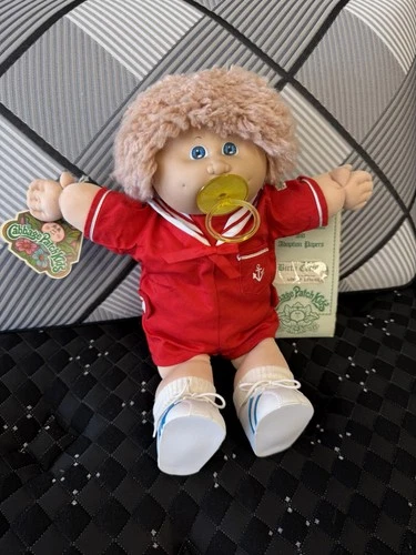 Cabbage Patch Kids Doll Pacifier Fuzzy Hair Champagne? 1983