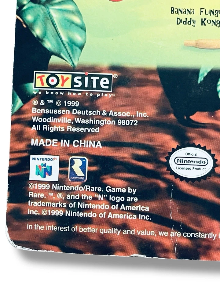Figura de acción High Swingin’ Donkey Kong DK (1999) Nintendo Toy Site ToySite NUEVO Foto 4 de 4