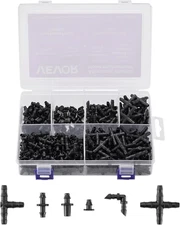 Drip Irrigation Fittings Kit for 1/4" Tubing 300Pcs Drip Irrigation System Parts