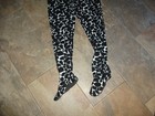 Kids One Piece Pajama Size M Cow Black/white print No Boundries fleece footed — photo 2