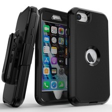 For iPhone SE 3rd 2022 SE 2nd Gen 2020 Case Hard Phone Cover / Belt Clip Holster