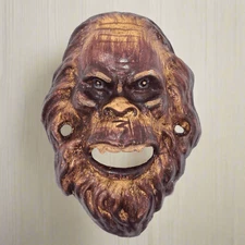Bigfoot Sasquatch Cast Iron Wall Mounted Bottle Opener With Antique Finish