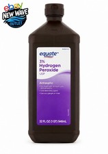 Equate 3 Hydrogen Peroxide Liquid USP Antiseptic, 32 fl oz Free Ship