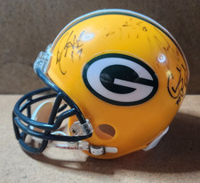 Green Bay Packers Mini Helmet SIGNED by 7 Players - Davante Adams, Mason Crosby