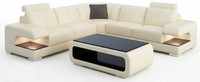 Beige Ecksofa L Form Wohnzimmer Set Couchtisch Modernes Luxus Sofa