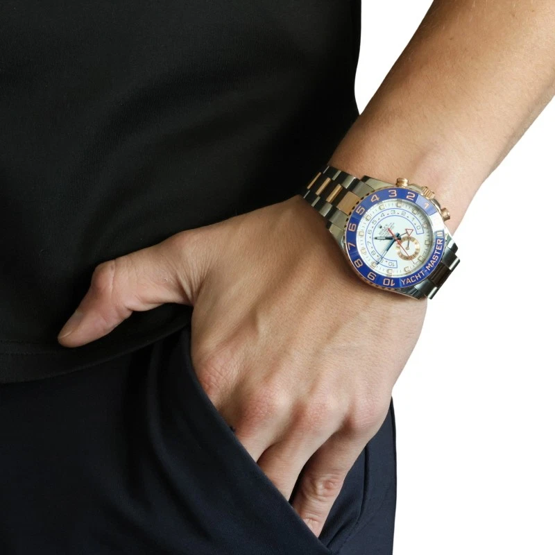 Rolex Yacht Master II Reloj Cronógrafo Acero Inoxidable Oro Everose Swiss116681 Foto 2 de 4