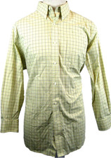 Men's Lauren Ralph Lauren Pale Yellow Check LS NonIron Dress Shirt sz 17-32/3