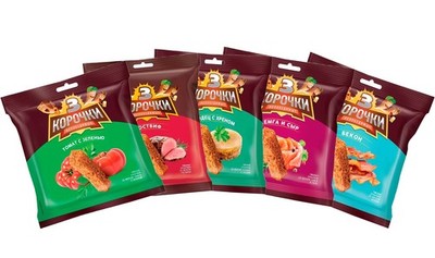 8 PACK x 40g DRY RYE BREAD Croutons 3 Crusts/ 3 Корочки Ржаные Сухарики