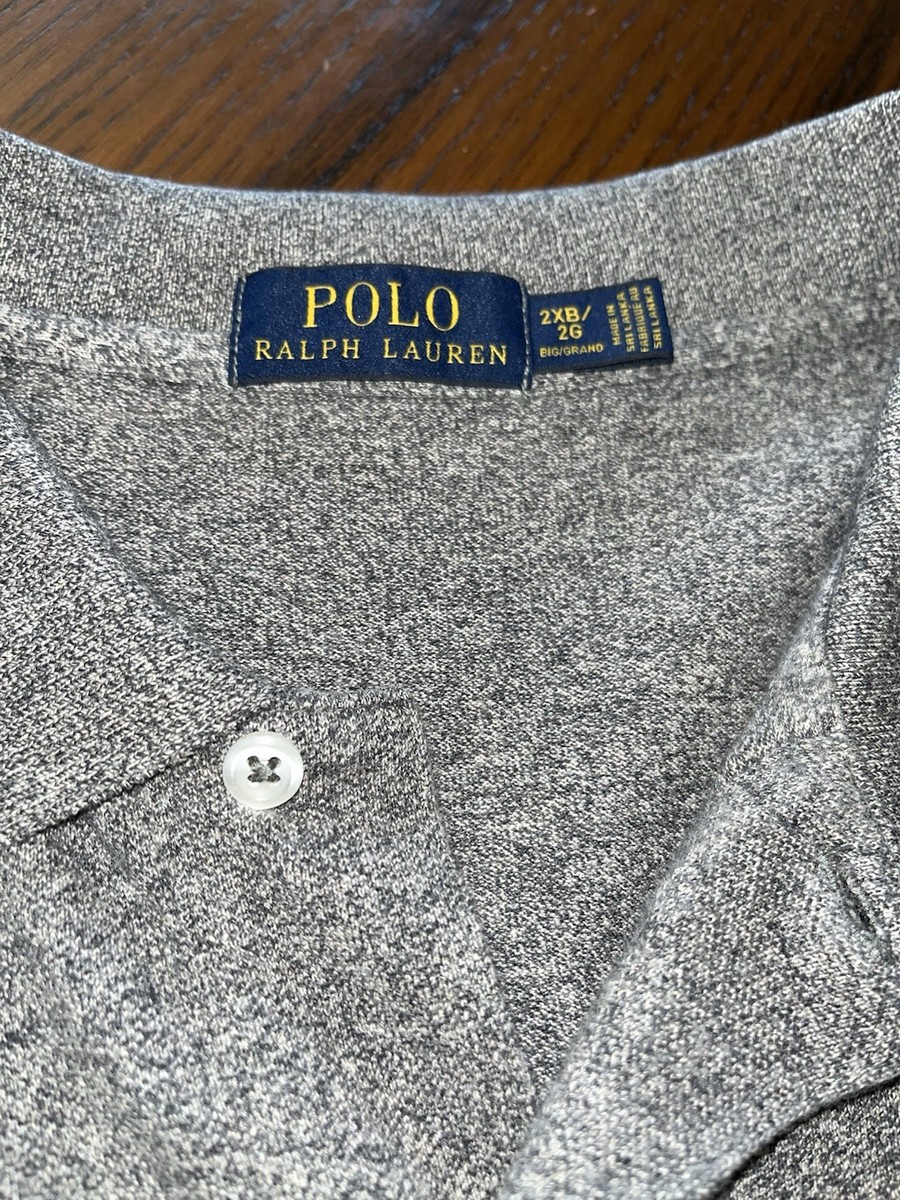 2XB - Polo Ralph Lauren Heather Grey Red Horse Excellent Condition