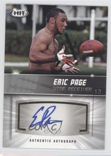2012 SAGE Hit Auto Silver Eric Page #A112 Auto 0a1