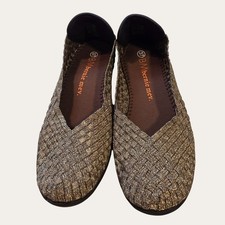 Bernie Mev Catwalk Bronze Women  s NIB Woven Comfort Shoes