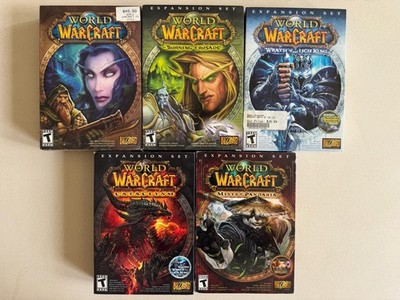 World of Warcraft Bundle Expansion Set Lot of 5 Burning Frozen Cataclysm Mists