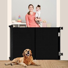 59 inch Retractable Baby Gates 42 inch Tall, Retractable Gate with Reinforced...