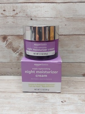 Amazon Basics Triple Replenishing Moisturizer, Night Cream, 1.7 Ounces, 1-Pack