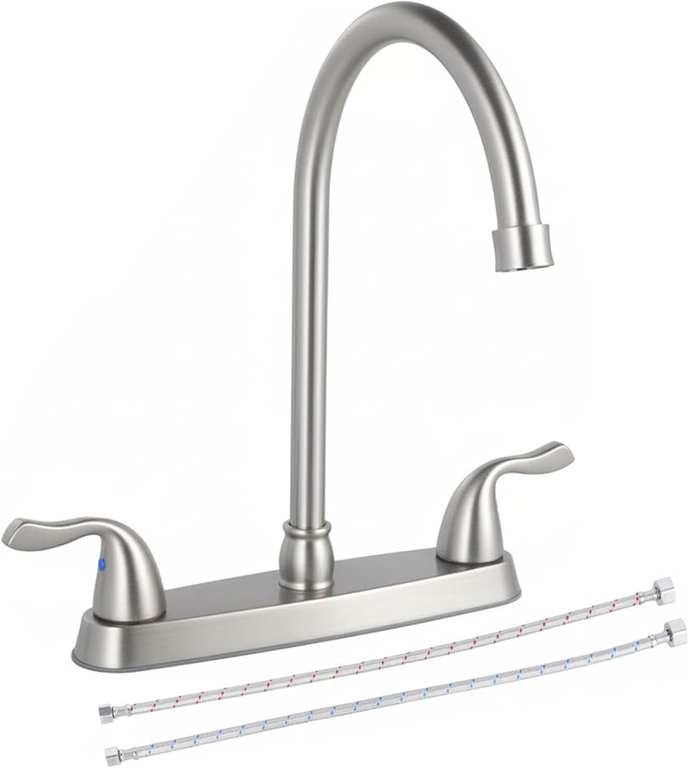 Kitchen Sink Faucet, 2 Handle 3 Hole Kitchen Faucet Without 