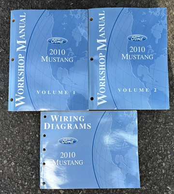 2010 Ford Mustang Service Manual 2 Volume SET OEM shop repair w Wiring Diagrams