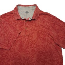 IZOD Saltwater Mens L Polo Shirt Relaxed Classics Short Sleeve Tropic