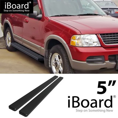 APS Running Board Side Step 5in Black Fit Ford Explorer 4-Door 02-05