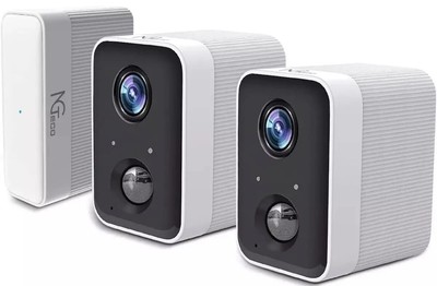 NGTeco C52002A Überwachungskamerasystem 2er Pack Outdoor mit 1 Hub 1080P 2.4G WiFi