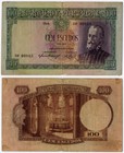 RARE PORTUGAL * 100 ESCUDOS BANKNOTE 1947 PEDRO NUNES KEY DATE *