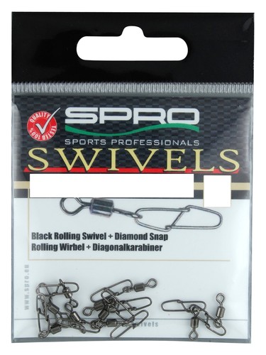 Spro Rolling Swivel+Diamond Snap Gr. 0 1 2 4 Wirbel Swivel Drehlager NEW OVP - Bild 3 von 3