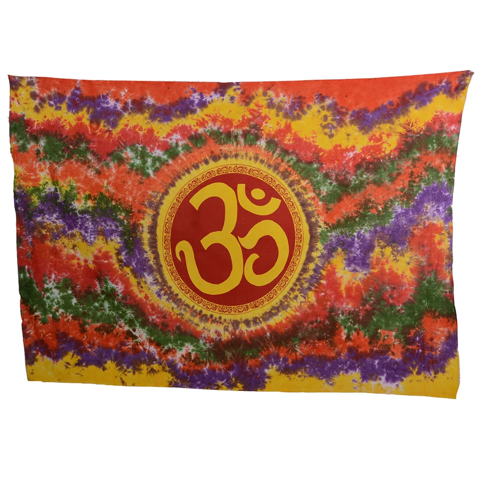 Wandteppich Tagesdecke Wandbehang Deko Tuch Indien OM Indien Goa ca 220 x 140 cm - Bild 1 von 1