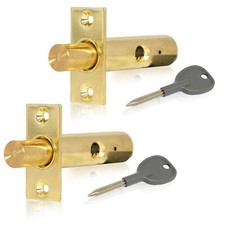 XFORT Mortice Door Bolts with 2 Star Keys, Door Security Rack Bolt (60mm)