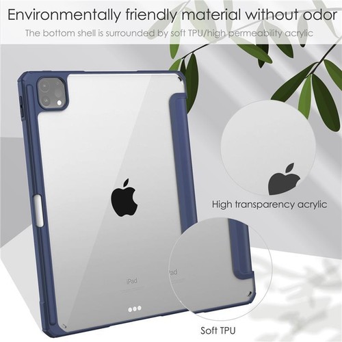 Hybrid Case for iPad Pro 11 in Slim Stand Clear Back Shell Cover Auto Wake Sleep - Picture 17 of 25