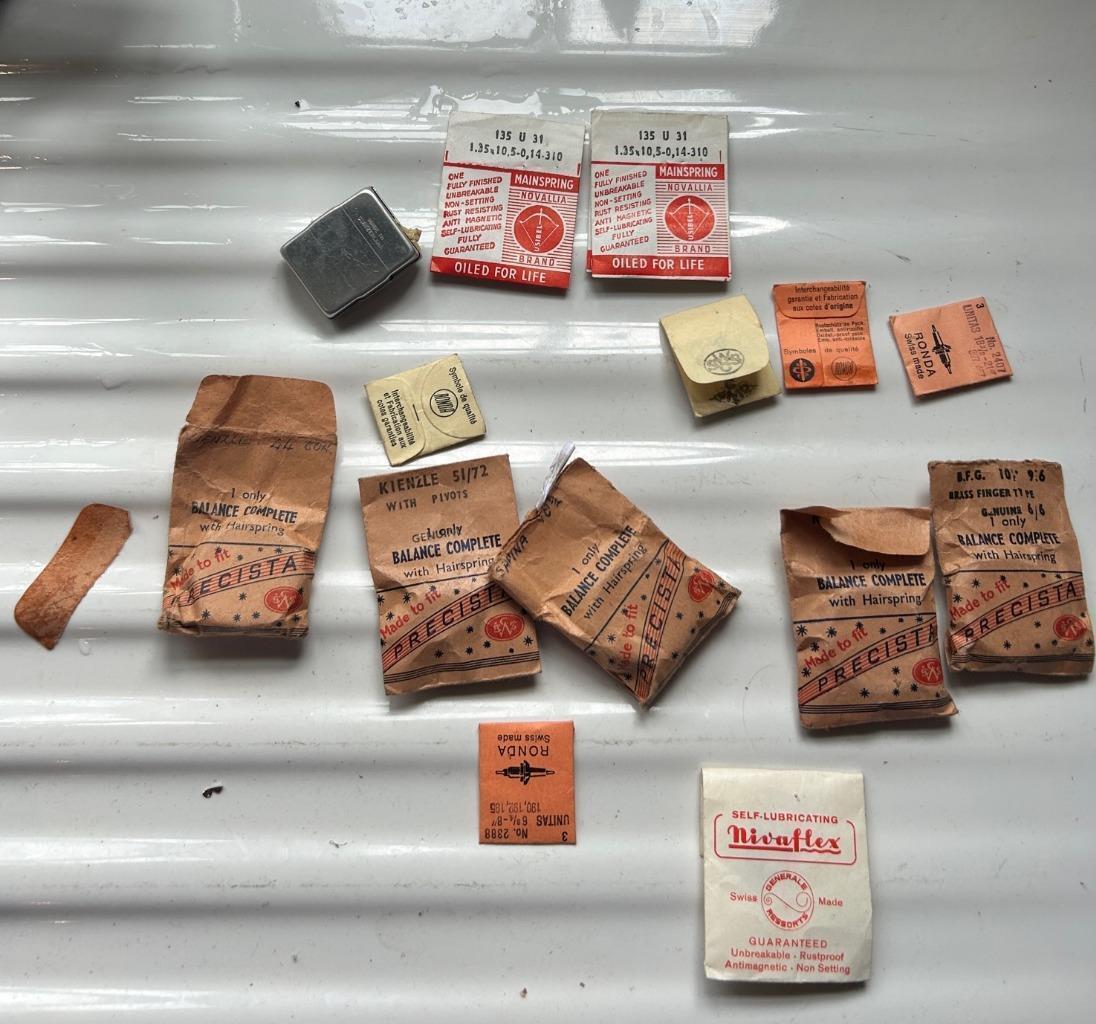Vintage Watch Parts - balance - staff - Job Lot - watchmaker spares