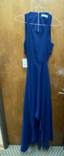 Women NWT "Ali & Jay "blue sleeveless long dress low back. Size Large Reg $138