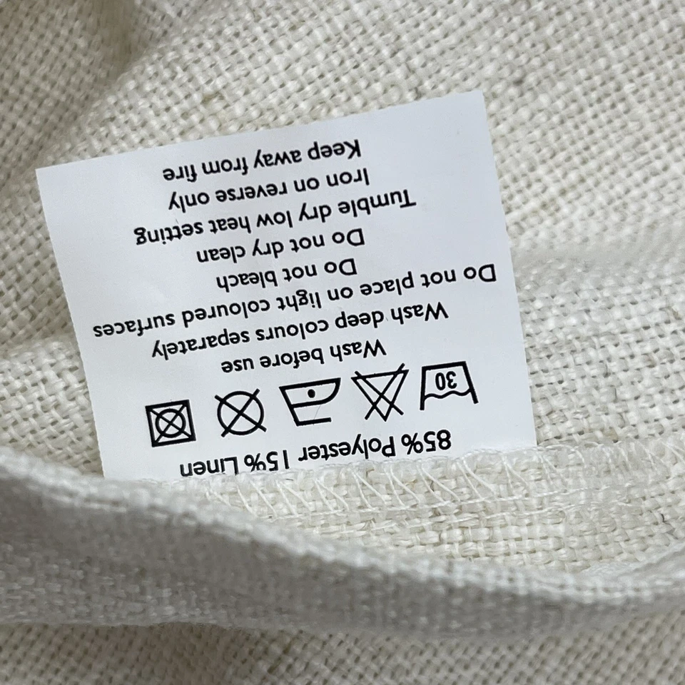 Juego de 2 fundas de almohada Phantoscope lino arpillera marfil playa cuadrado 20x20 Foto 4 de 4