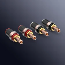 4pcs Copper Plated Binding Post 4mm Amplifier Speaker Terminal HiFi Banana plug