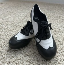 Leo Spectator Black And White Tap Shoes
